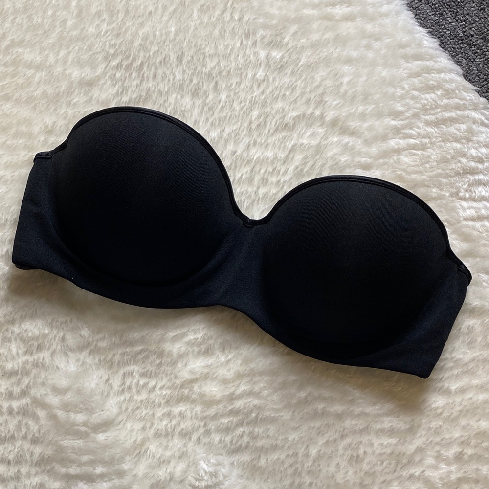 Natori Strapless Black Smooth Push-Up Bra